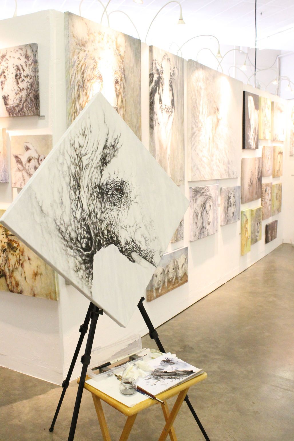 Work in progress at "Engage Art Fair "